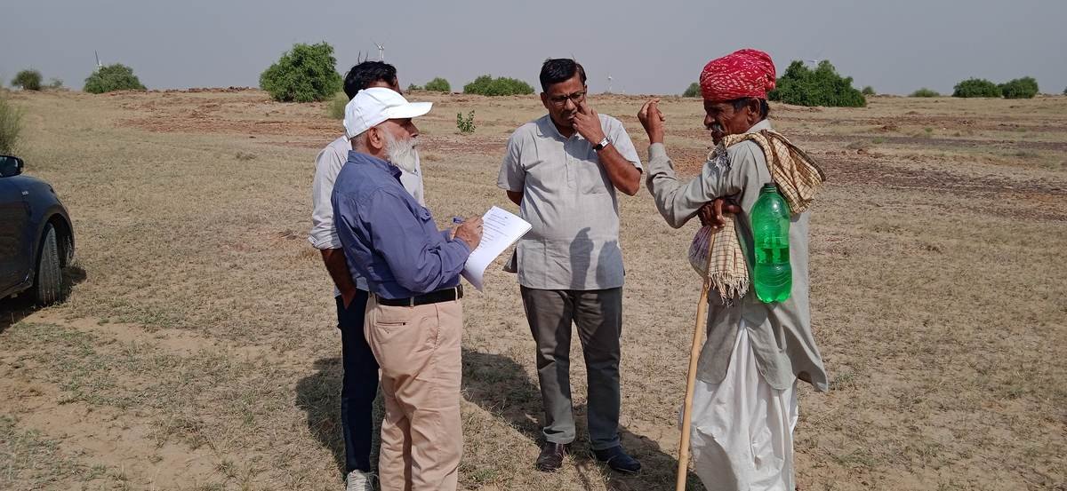 Documenting a conversation with a community custodian in an arid landscape
