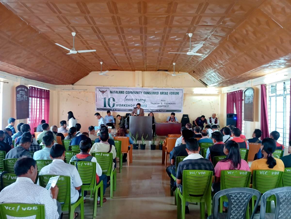 Participants at the Nagaland Community Conserved Areas Forum anniversary workshop in Wokha